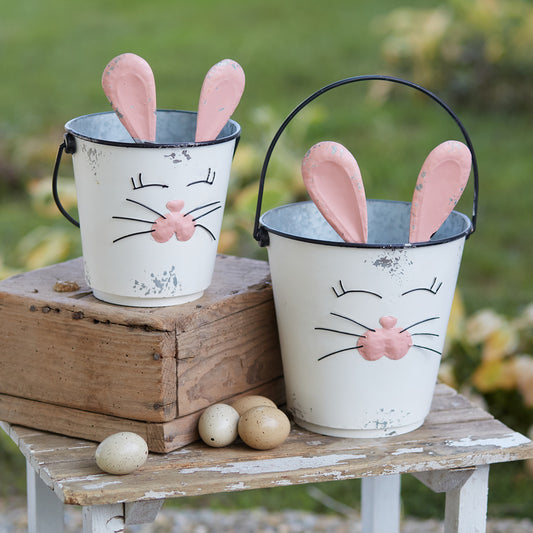 Set of Two Bunny Buckets