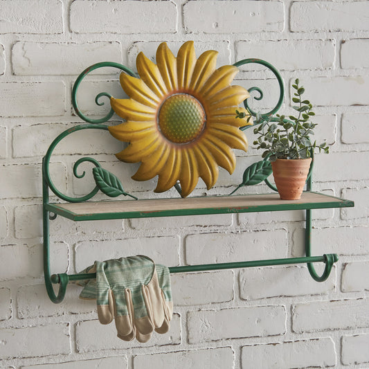 Sunflower Shelf and Towel Bar